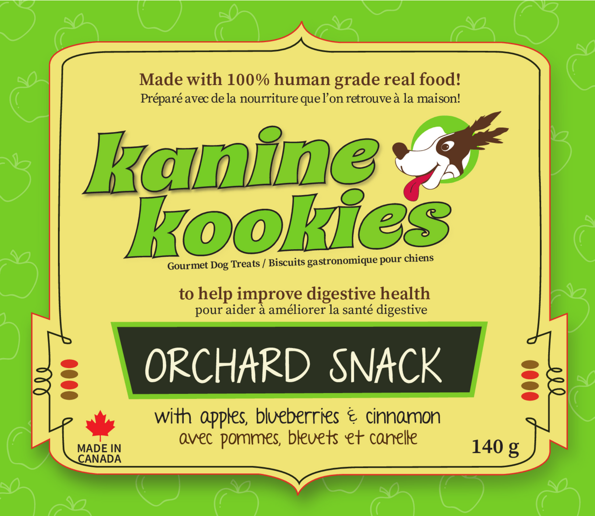 Digestive health dog treats with yogurt cinnamon and probiotics for gut health