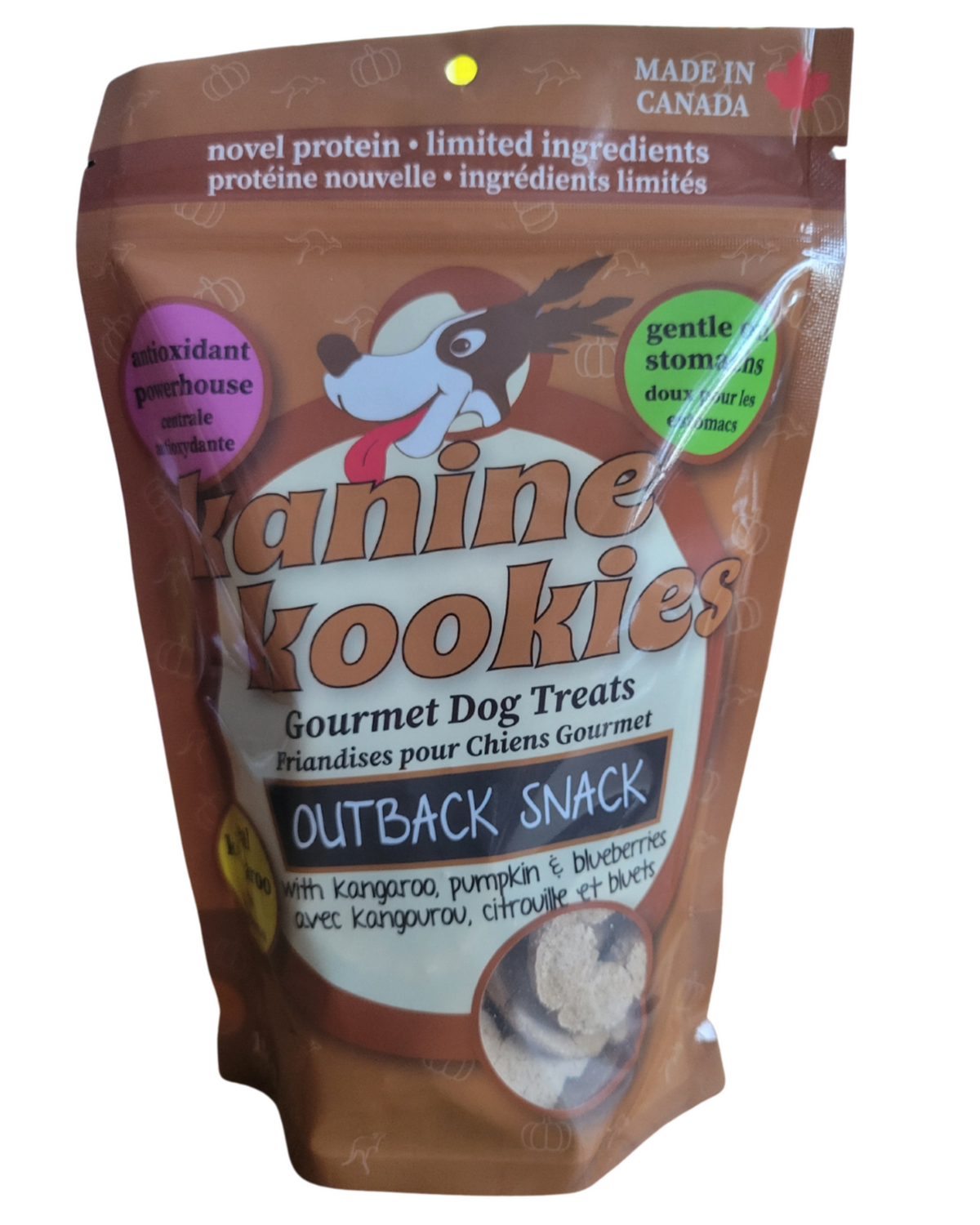 Low-fat kangaroo and pumpkin dog treats hypoallergenic for sensitive stomachs