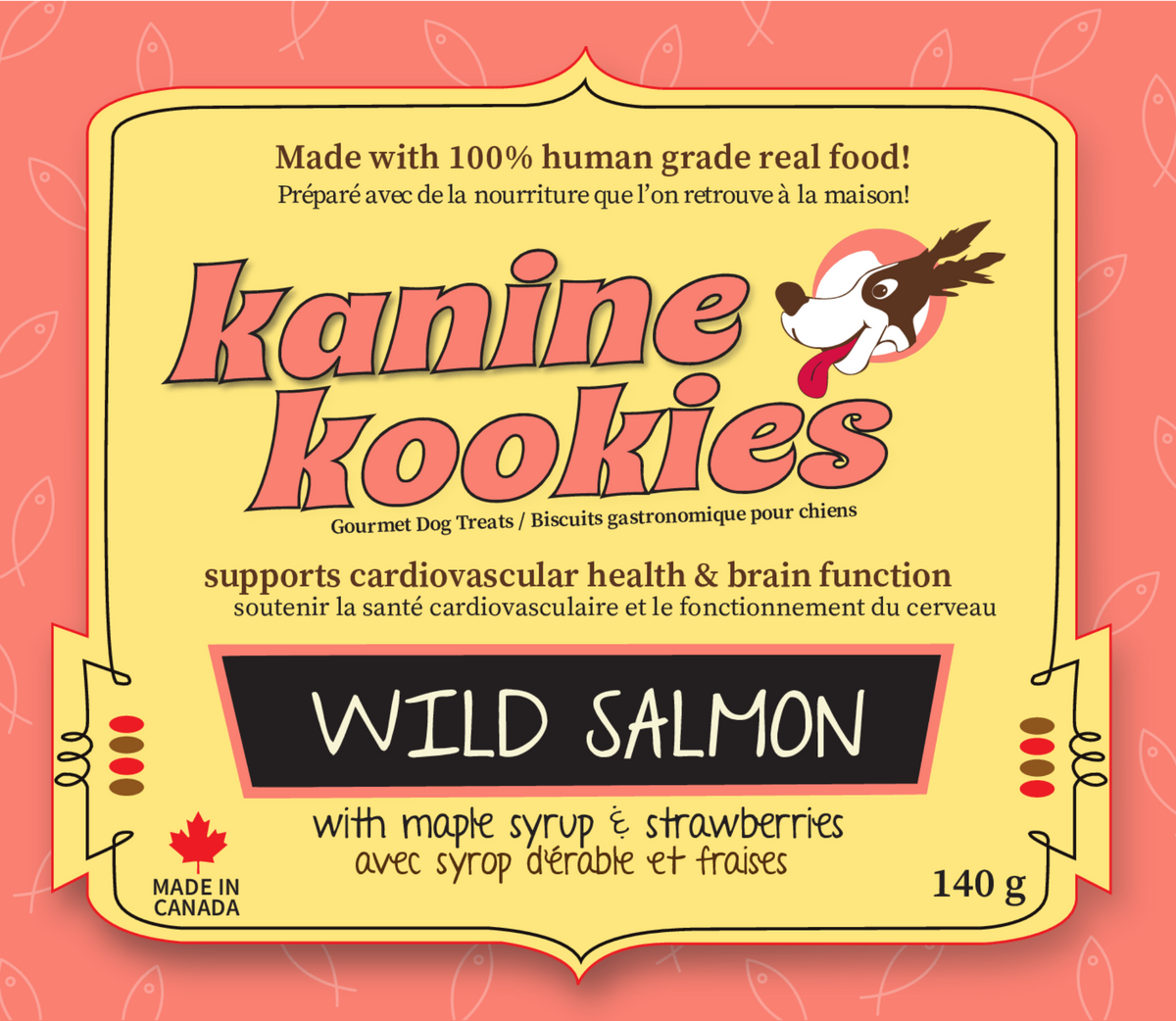 Salmon and sardines dog treats with omega-3 for brain health and cognitive function