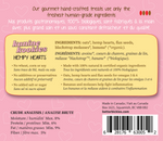 O-Mega Hearts dog treats ingredients and nutrition label